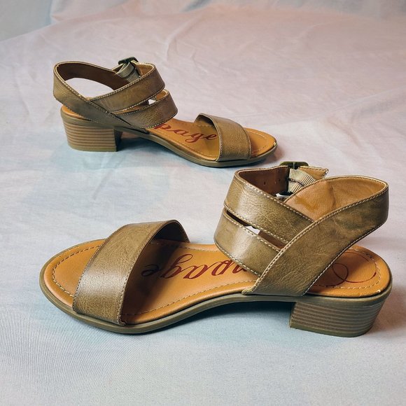 Rampage Jabari Women's Size 7.5 Faux Leather Open Toe Pumps Heels Sandals Shoes - Picture 12 of 12